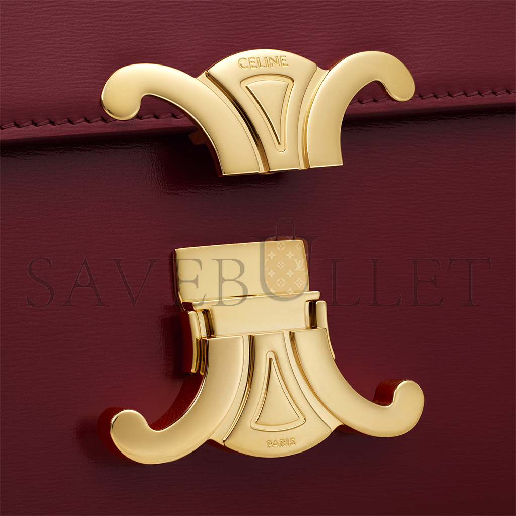 CELINE TEEN TRIOMPHE BAG IN SHINY CALFSKIN 188423BF4.28LB (18.5*13.5*7cm) CELINE TEEN TRIOMPHE BAG IN SHINY CALFSKIN 188423BF4.28LB (18.5*13.5*7cm)
